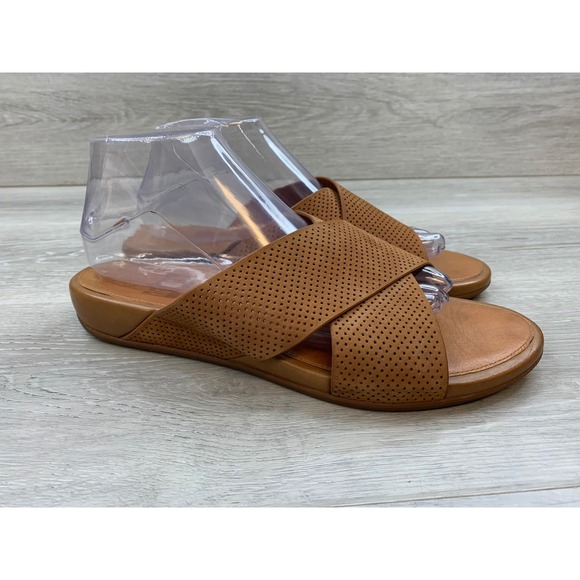 Fitflop Shoes - FitFlop Women's Lulu Sandals Cross Tan Brown 10‎ Leather Casual Comfort Shoes